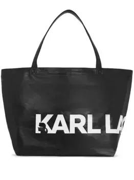 Сумка-тоут с логотипом KARL LAGERFELD, черный