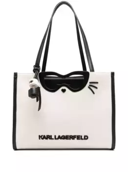 Сумка-тоут с логотипом KARL LAGERFELD, нейтральный