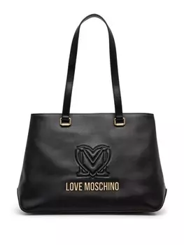 Сумка-тоут с логотипом Love Moschino, черный