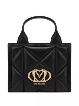Сумка-тоут с логотипом Love Moschino, черный