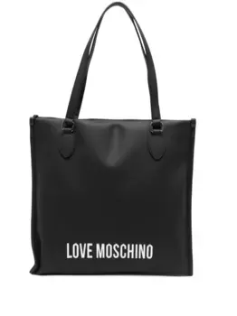 Сумка-тоут с логотипом Love Moschino, черный