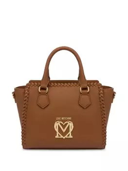 Сумка-тоут с логотипом Love Moschino, коричневый