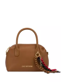 Сумка-тоут с логотипом Love Moschino, коричневый