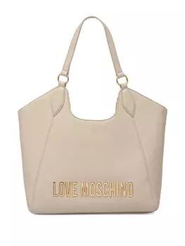 Сумка-тоут с логотипом Love Moschino, нейтральный