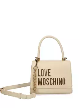 Сумка-тоут с логотипом Love Moschino, нейтральный