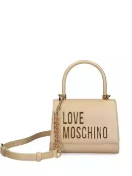 Сумка-тоут с логотипом Love Moschino, золотой