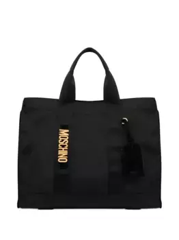 Сумка-тоут с логотипом Moschino, черный