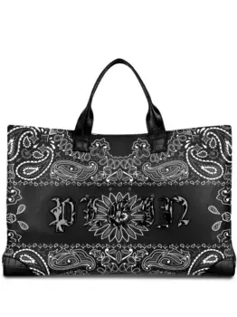 Сумка-тоут с логотипом Philipp Plein, черный
