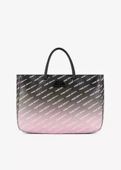 Сумка-тоут с логотипом по всей поверхности Armani Exchange, разноцветный