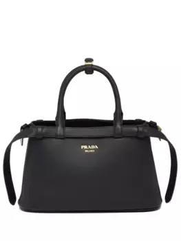 Сумка-тоут с логотипом Prada, черный