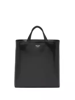 Сумка-тоут с логотипом Prada, черный