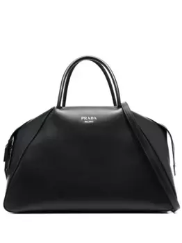 Сумка-тоут с логотипом Prada, черный