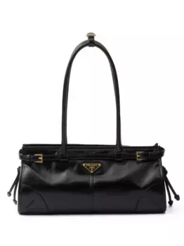 Сумка-тоут с логотипом Prada, черный