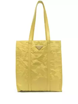 Сумка-тоут с логотипом Prada, желтый