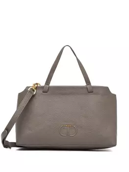 Сумка-тоут с логотипом TWINSET, серый