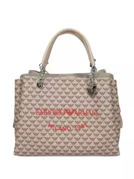 Сумка-тоут с монограммой EMPORIO ARMANI, нейтральный