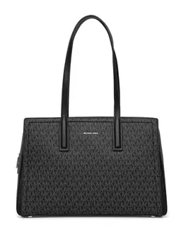 Сумка-тоут с монограммой Laila Michael Michael Kors, черный