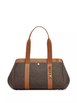 Сумка-тоут с монограммой Michael Michael Kors, коричневый
