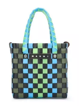 Сумка-тоут с переплетенным дизайном Marni Kids, синий