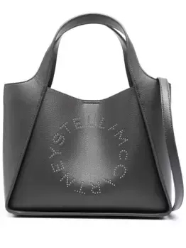 Сумка-тоут с перфорированным логотипом STELLA MCCARTNEY, серый
