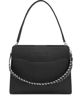 Сумка-тоут с плетеной ручкой TOUS, черный