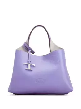 Сумка-тоут с подвеской T Timeless TOD'S, фиолетовый