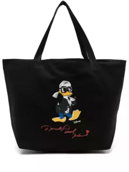 Сумка-тоут с принтом Дональда Дака от Disney KARL LAGERFELD, черный