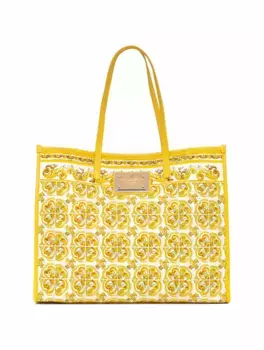 Сумка-тоут с принтом Majolica Dolce&Gabbana, мультиколор
