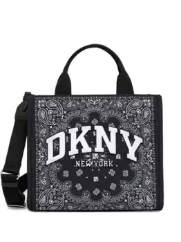 Сумка-тоут с принтом пейсли DKNY, черный