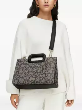 Сумка-тоут с принтом TOUS, черный