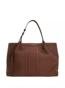 Сумка-тоут с ромбовидными панелями Serapian, коричневый