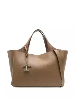 Сумка-тоут с Т-образным декором TOD'S, зеленый