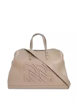 Сумка-тоут с тиснением Double C Casadei, коричневый