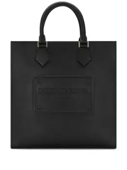 Сумка-тоут с тисненым логотипом DOLCE & GABBANA, черный