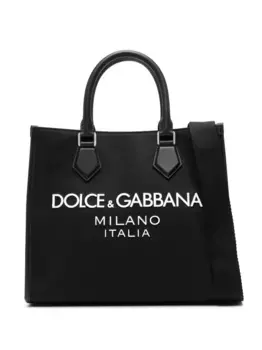 Сумка-тоут с тисненым логотипом DOLCE & GABBANA, черный