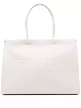 Сумка-тоут с тисненым логотипом Furla, нейтральный