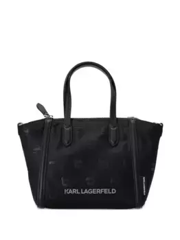 Сумка-тоут с тисненым логотипом KARL LAGERFELD, черный