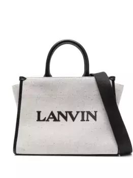 Сумка-тоут с тисненым логотипом Lanvin, нейтральный