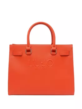 Сумка-тоут с тисненым логотипом LIU JO, оранжевый