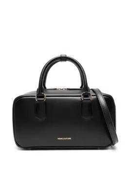 Сумка-тоут с тисненым логотипом Semicouture, черный