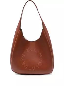 Сумка-тоут с тисненым логотипом STELLA MCCARTNEY, коричневый
