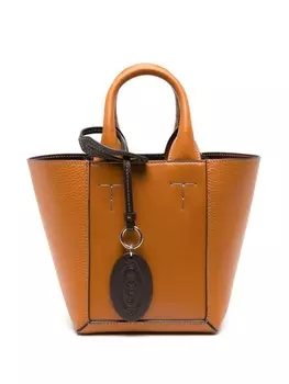 Сумка-тоут с тисненым логотипом Tod's, оранжевый