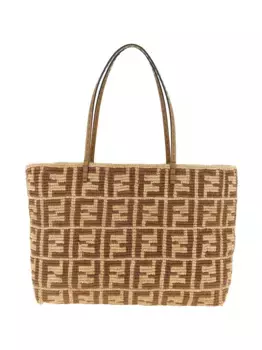 Сумка-тоут с узором FF FENDI, нейтральный
