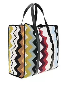 Сумка-тоут с узором зигзаг Missoni, черный