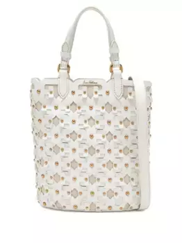 Сумка-тоут с вырезами и заклепками Sam Edelman, белый