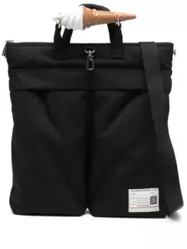 Сумка-тоут с вырезами Maison Mihara Yasuhiro, черный