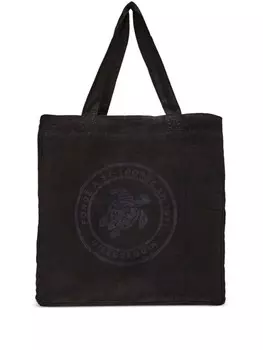 Сумка-тоут с вышитым черепахой Vilebrequin, черный