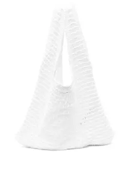 Сумка-тоут с вышитым логотипом Blumarine, белый