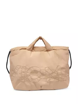 Сумка-тоут с вышитым логотипом Vic Matie, нейтральный