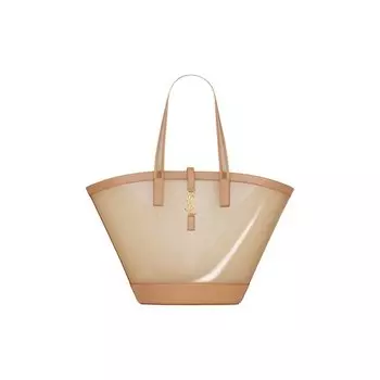 Сумка-тоут Saint Laurent Panier Medium Bag, цвет Oatmilk/Brown Gold